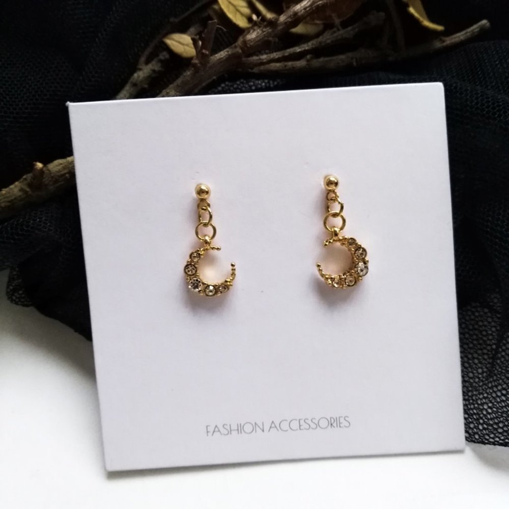 💕last one Dreamy Moon Drop Earrings - Picture 4 of 6